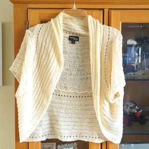 2x Cream Shrug Sweater
